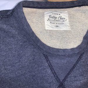 Authentic J Crew Vintage Fleece Mens Blue Pullover